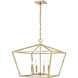 Corona 4 Light 23 inch Modern Gold Pendant Ceiling Light